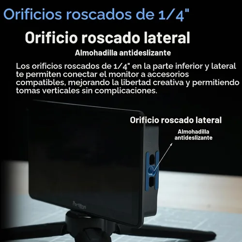 Vista 9 de Portkeys LH5P III Monitor de cámara 5.7 "2200nit LH5PIII Monitor de campo Touch Focus Tracking Frame Log Stops 104% P3 Gamut 10-Bit 4K60P HDMI