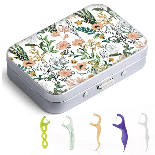 Vista 19 de Caja portátil de hilo dental Gerkia, fácil de almacenar palillos de hilo dental de varios tamaños, dispensador portátil de hilo dental es perfecto