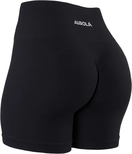 Vista 2 de AUROLA CAMO Collection Workout Shorts for Women Subtle Logo Seamless Scrunch Active Short