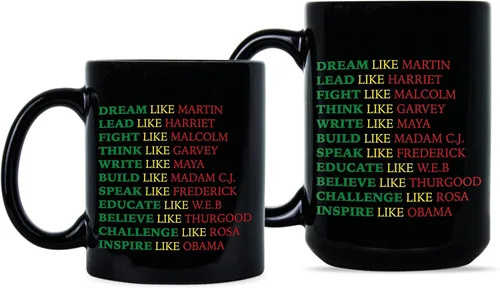 Vista 2 de We Got Good Black History - Tazas de café Dream Like Martin, lucha como Malcolm