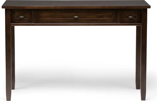 Vista 4 de SIMPLIHOME Warm Shaker - Juego de 2 piezas para oficina en casa, escritorio de madera maciza de 48 pulgadas Marrón castaño
