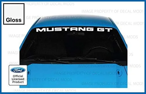 Vista 6 de Pegatina para Ford Mustang Front Parabrisas (1999-2004), diseño gráfico V6 GT - MGT, Bronce Metálico