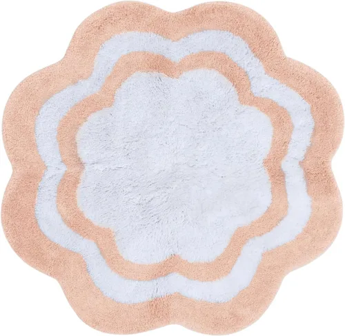 Vista 6 de Sherry Kline Alfombra de baño con diseño de pétalos, absorbente de agua, hecha a mano, lavable a máquina, tapete de baño para decoración, tapete Aloe