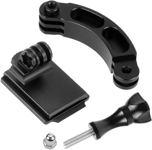 Vista 8 de Base de soporte de montaje de casco NVG de aluminio de 3 agujeros con adaptador de tornillo de brazo de extensión compatible con cámara de acción