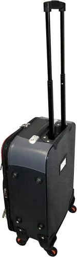 Vista 3 de Karriage-Mate Juego de equipaje ruedas giratorias Ampliable tamaño de transporte incluido Gris 4 piezas