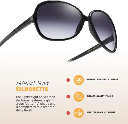Vista 3 de LEICO FASHION Gafas de sol redondas con forma de mariposa UV400 para niñas de 3 a 12 años