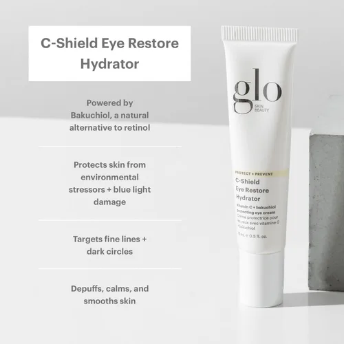 Vista 2 de Glo Skin Beauty C-Shield Eye Restore Hydrator Una crema protectora para ojos diseñada para los ojos digitales Blue light protection, reduces