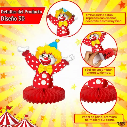 Vista 4 de KatchOn, Centros de mesa de carnaval para mesas, paquete de 9, decoraciones