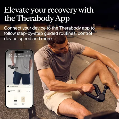Vista 4 de TheraGun Therabody Prime (5ª generación) - Pistola de masaje de terapia de percusión de tejido profundo, habilitada para Bluetooth, masajeador