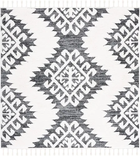 Vista 29 de SAFAVIEH - Alfombra de acento de la colección de borlas marroquíes Shag - 2'3" x 4', marfil y marrón, estilo bohemio, no suelta pelo y de fácil