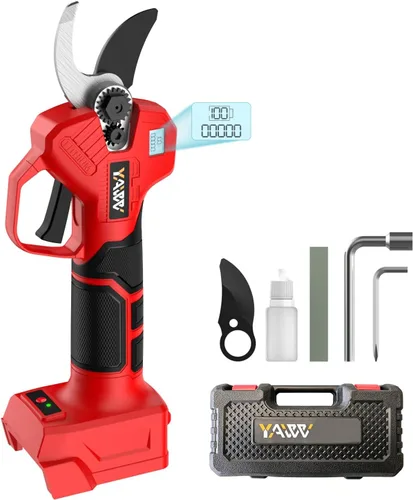 Vista 7 de Tijeras de podar eléctricas sin escobillas para batería Makita de 18 V, tijeras de podar inalámbricas portátiles con pantalla LCD y cuchillas SK5