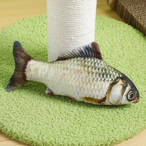 Vista 7 de Gadpiparty Pez de peluche de 7.8 pulgadas, juguete de peluche de pez de simulación, suave para decorar la carpa de hierba, juguete de peluche