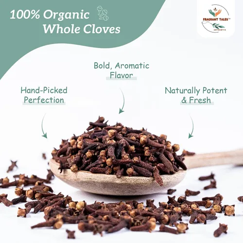 Vista 8 de Fragrant Tales Clavos enteros orgánicos, certificados por USDA, seleccionados a mano de Sri Lanka, 3.5 oz (100 g), bolsa resellable