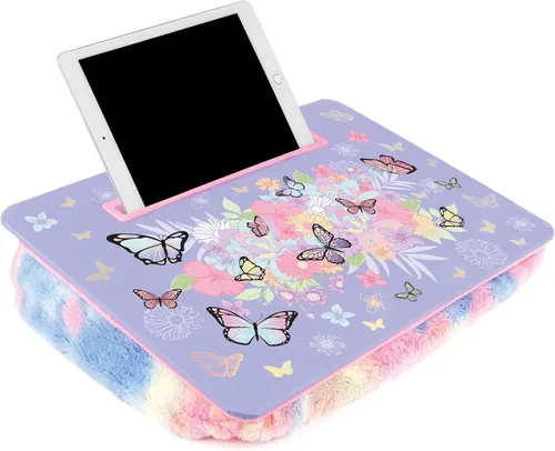 Vista 4 de 3C4G THREE CHEERS FOR GIRLS Butterly Lap - Escritorio con cojín para niños, gran superficie para laptop con cojín, bandeja de viaje para automóvil