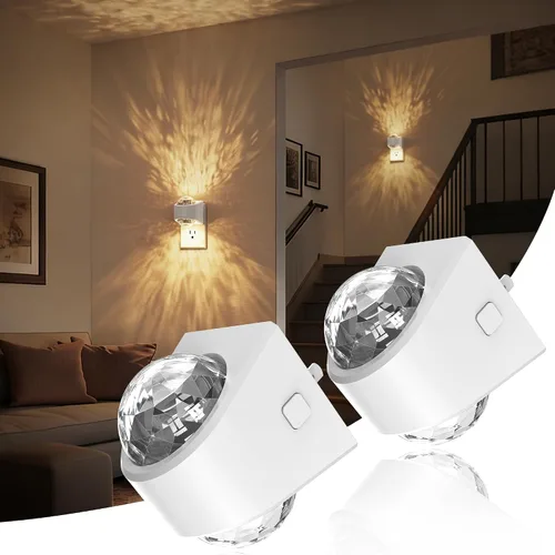 Vista 32 de JandCase Luces nocturnas enchufables a la pared, proyector de estrellas, luz nocturna de galaxia automática 3CCT, enchufe con sensor de luz