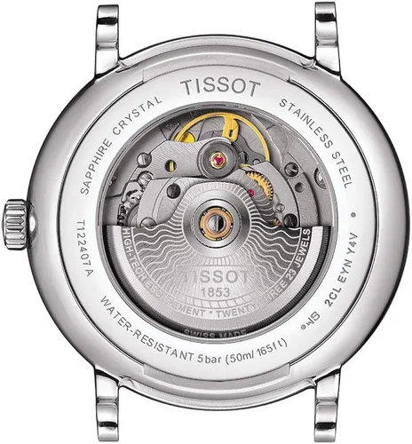 Vista 3 de Tissot Mens Carson Auto acero inoxidable vestido reloj azul T1224071604300