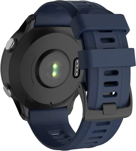 Vista 11 de ISABAKE Correa de reloj para Garmin Forerunner 955/945/745, correa de repuesto de silicona de 0.866 in para pulseras Fenix 5/6/Approach S60 Rojo