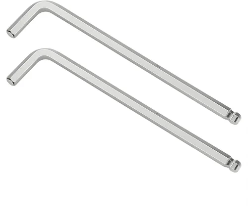 Vista 10 de 2 llaves Allen de extremo de bola de 1/4 pulgadas, llave hexagonal interna SAE, herramienta de reparación de brazo largo en forma de L, CR-V