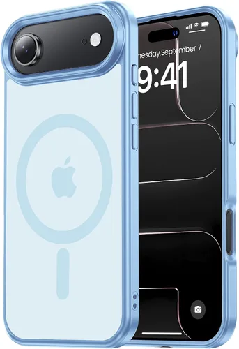 Vista 29 de Tigowos Funda Magnética para iPhone Air Compatible con MagSafe Resistente a Caídas de 16 Pies Cubierta Trasera con Sensación de Piel Mate a Prueba