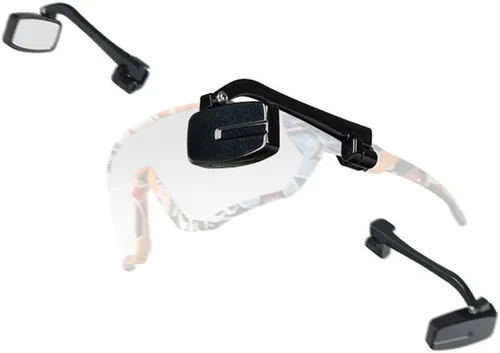 Vista 3 de Espejo retrovisor de gafas de ciclismo de bicicleta,Reflector de casco ajustable multiángulo,Accesorios de conducción