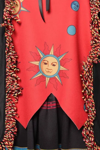 Vista 6 de Disfraz de mago para mujer, disfraz de bruja para cosplay, falda de sombrero, bufanda, traje de fiesta de Halloween