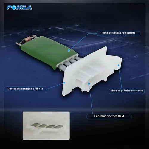 Vista 6 de Resistencia del ventilador del motor POHILA compatible con 1K0959263A Volkswagen Jetta 2005-2014 Passat 2006-2010 Tiguan 2009-2017 Beetle Golf CC