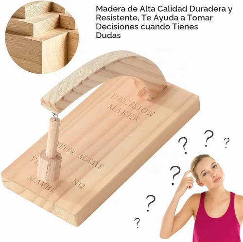 Vista 3 de MSUIINT Tomador de decisiones, balancea el péndulo estándar y encuentra la respuesta a tu pregunta, selector magnético oscilante creativo de madera
