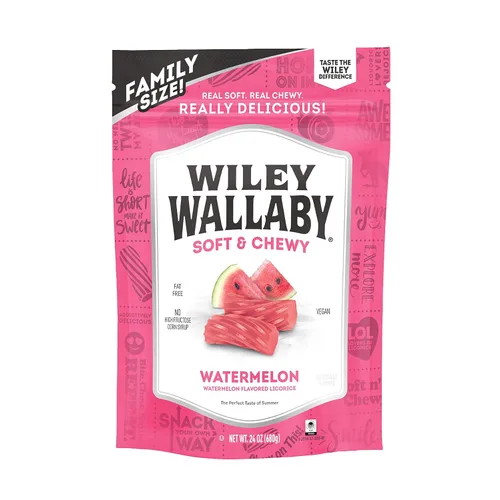 Vista 8 de Wiley Wallaby Fresa, sandía, manzana, variedad de regaliz, 10 onzas