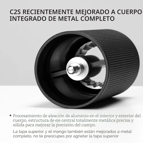 Vista 2 de TIMEMORE Castaña C2S Molinillo de Café Manual de Acero Inoxidable S2C Molinillo de Café Rebaba Cónica, Capacidad 25g Molinillo de Café Manual