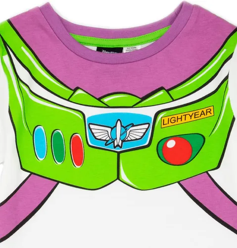 Vista 4 de Disney Toy Story - Conjunto de pijama para niños Camiseta y pantalones cortos Buzz Lightyear Hero para niños, ropa de dormir de película, regalo