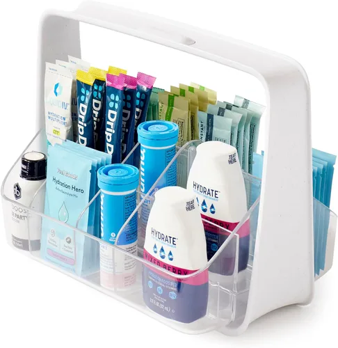 Vista 9 de YouCopia TeaStand - Organizador de bolsas de té con compartimentos desmontables transparentes, organizador de almacenamiento para gabinete
