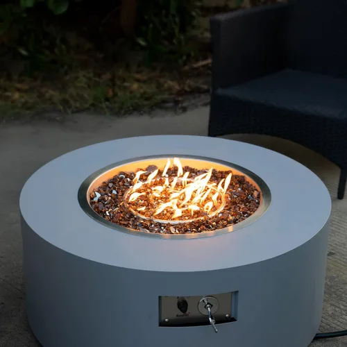 Vista 6 de Stanbroil Anillo redondo para quemador de fogata de 12 pulgadas para gas natural y propano, acero negro para chimenea interior y exterior, BTU