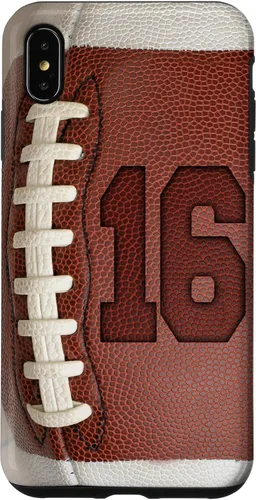 Vista 11 de iPhone 16 Football Fan #16 Jersey No 16 Football Lover Phone Case Gift Case