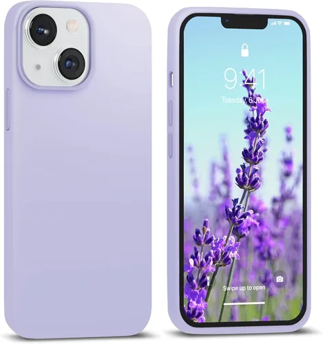 Vista 20 de IceSword Funda compatible con iPhone 13 Mini, color azul bebé, funda de silicona ultra delgada, a prueba de golpes, suave, de 5.4 pulgadas, azul