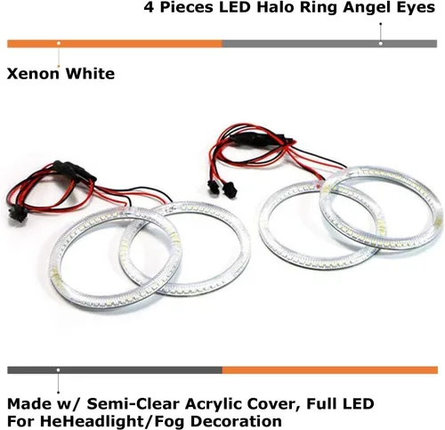 Vista 2 de iJDMTOY Angel Eyes juego de luces de led SMD 240, xenón, 7000 K