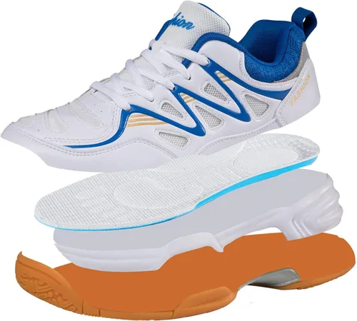 Vista 6 de EADNLY Zapatos de pickleball para hombre, zapatos de bádminton, zapatos de tenis para interiores, zapatos de pista de raquetbol, squash, zapatos
