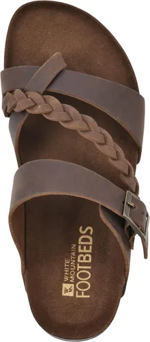 Vista 6 de WHITE MOUNTAIN Hazy Signature Comfort - Sandalias moldeadas con tiras trenzadas para mujer