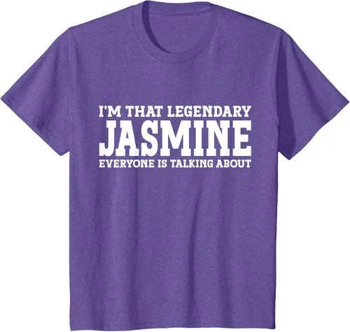 Vista 49 de Jasmine Personal Name - Camiseta divertida de jazmín para mujer y niña, Negro