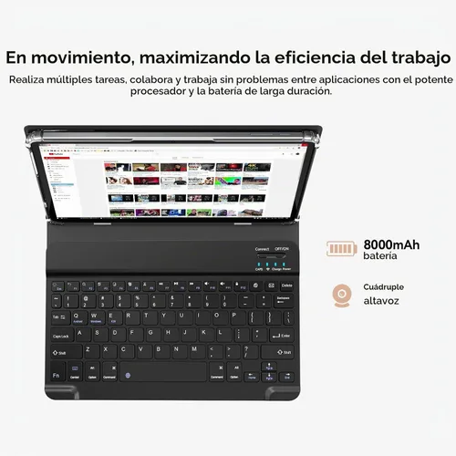 Vista 4 de Tableta Android de 12 pulgadas, tableta Android 15 con pantalla 2K, MTK G99 Octa-Core, expansión de 16 GB 256 GB 1 TB, WiFi 2.4/5G, cámara de 21 MP