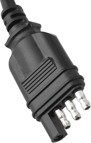 Vista 6 de Keenso Conector de enchufe de remolque, convertidor de luz del conector de remolque EE.UU. 4 Pin a EUR 7 Pin Adaptador Stop Brake Separating