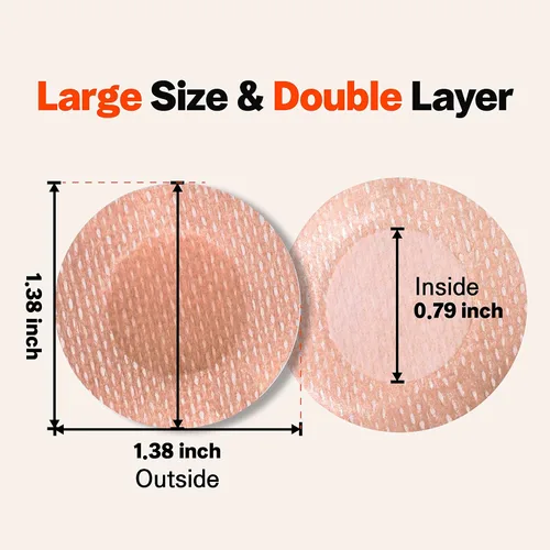 Vista 3 de LIVING JIN Funda para pezones – 50 pares (100 piezas) Paquete económico Protector de pezón antirozaduras para corredores, cinta de pezón