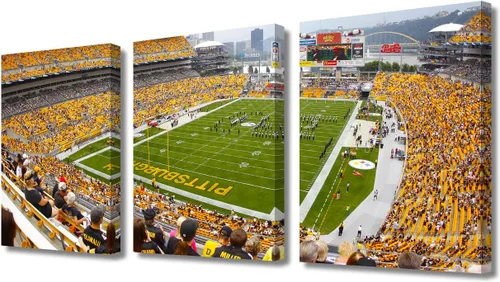 Vista 68 de TUMOVO MetLife Stadium - Decoración de pared de Nueva York, 3 piezas, lienzo, arte de pared para decoración del hogar, juegos de fútbol americano