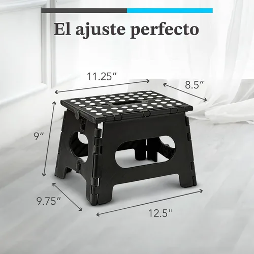 Vista 5 de Handy Laundry Taburete plegable de paso - Taburete plegable lo suficientemente resistente para apoyar a adultos y lo suficientemente seguro
