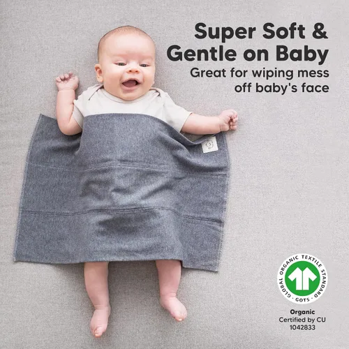 Vista 7 de KeaBabies Paquete de 8 baberos orgánicos para niñas y niños y 6 paños para eructos para bebés niños y niñas, baberos de dentición para niños