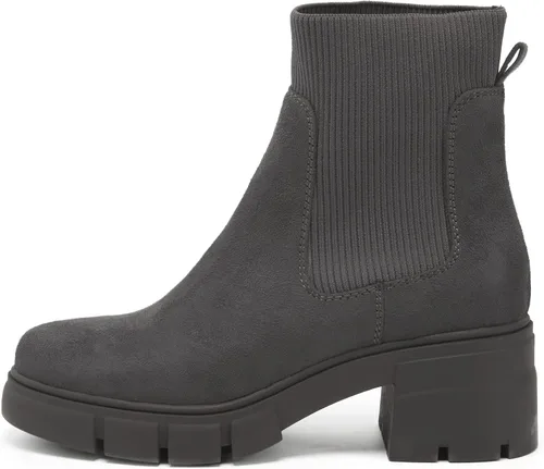 Vista 2 de REDTOP Botas Chelsea elásticas para mujer, tacón grueso, plataforma, suela de lengüeta, botines al tobillo