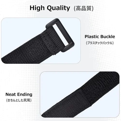 Vista 3 de Azarxis Correas de cincha con hebilla resistente, reutilizable y duradera, correa elástica para sujetar cables de extensión, cuerdas, mangueras