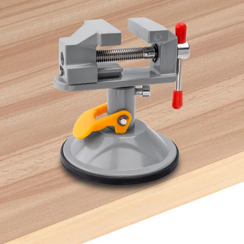 Vista 7 de Yakamoz Mini Tornillo de Banco 360 Grados Abrazadera de Succión Tornillo de Mesa Pequeña Abrazadera de Banco para Trabajos en Joyería, Manualidades
