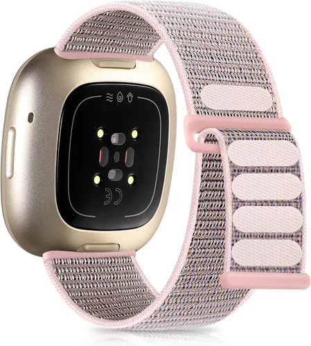 Vista 8 de Getino Compatible con Fitbit Versa 3 4 Fitbit Sense/Sense 2 bandas para mujeres y hombres, correa deportiva ajustable de nailon elástica compatible