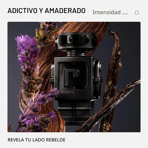 Vista 3 de Rabanne Phantom Parfum para hombres – Perfume aromático de ámbar amaderado con lavanda, vainilla y vetiver – Spray de fragancia recargable de larga