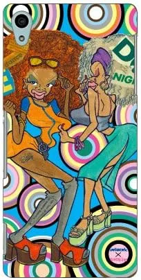 Vista 34 de MSOJ1C-ABWH-151-M827 Cute Dancers, Circle and Yellow Back Design by Artwork/for Xperia J1 Compact D5788/MVNO Smartphone (SIM Free Device)